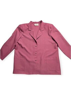Vintage 80s Pink Longline Blazer Jacket Image 22W